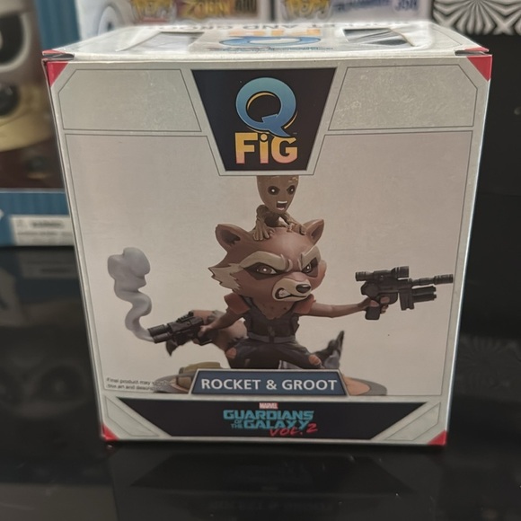NIB QFig 2016 Rocket & Groot Guardians of the Galaxy Vol 2 Vinyl Figure NRFB - Picture 3 of 6